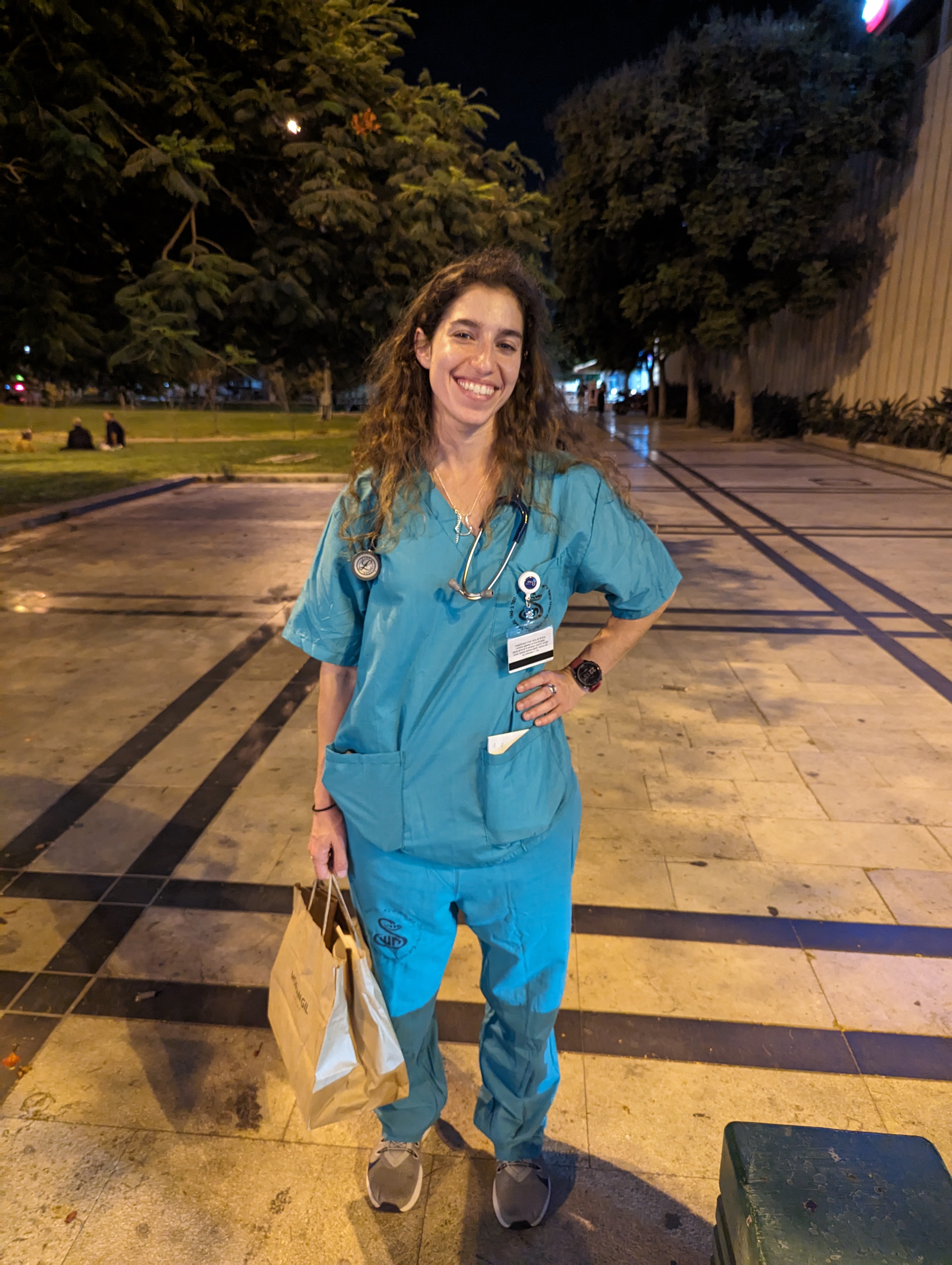 On shift in scrubs
